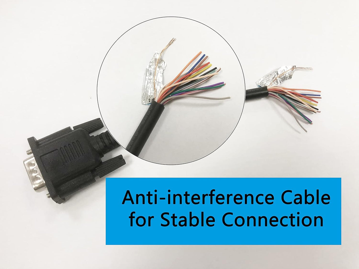 CERRXIAN 1ft VGA SVGA 15 Pin HD15 Male to Female Adapter Video Monitor Extension Cable for PC Laptop TV Porjector(mf)