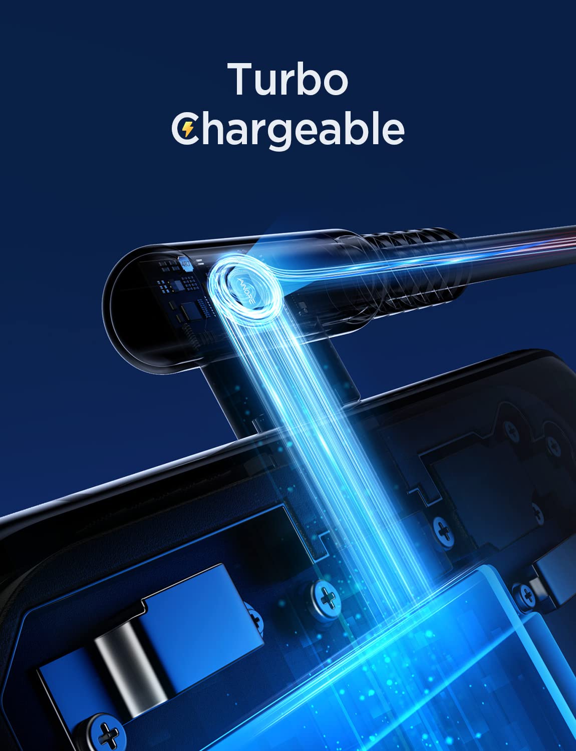 AINOPE USB C Cable 3ft Right Angle, 2-Pack USB to USB C Cable 3ft 3.1A Fast Charging Nylon Braided USB A to USB C Cable Blue Accessories Fit for Galaxy S20 S10 S9 S8 Plus,V30,V20,G6