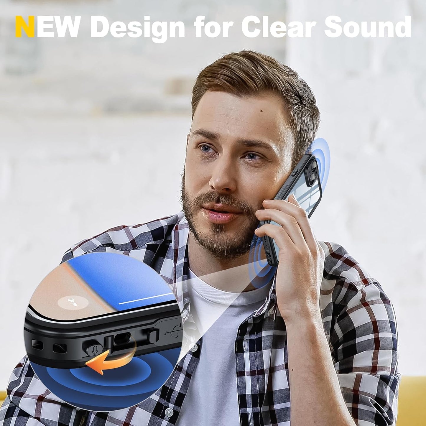 for iPhone 15 Plus Case Waterproof - Built-in Privacy Screen Protector & HD Screen Protector [IP68 Underwater] Shockproof Dustproof Full Body Protection iPhone 15 Plus Phone Case Black