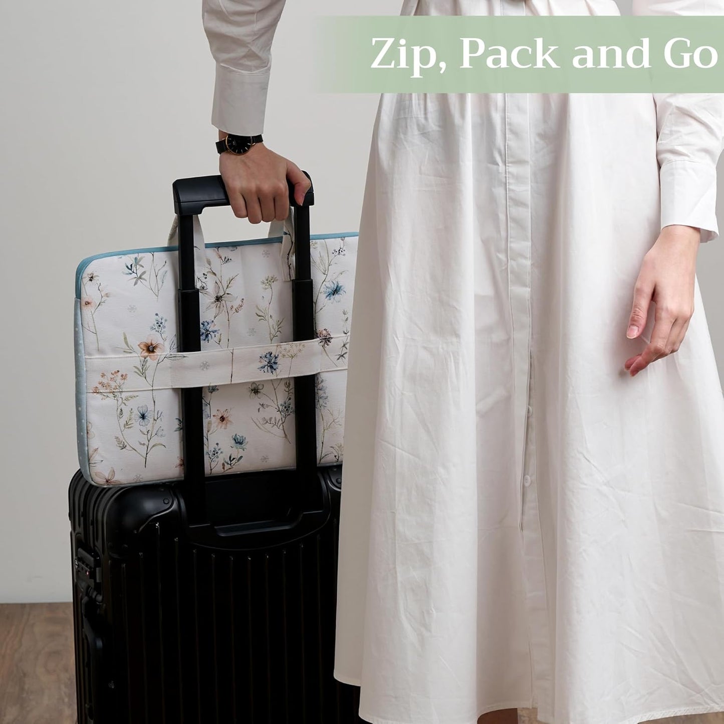 Maison d'Hermine Laptop bag with front pocket Stain and water repellent Cotton canvas