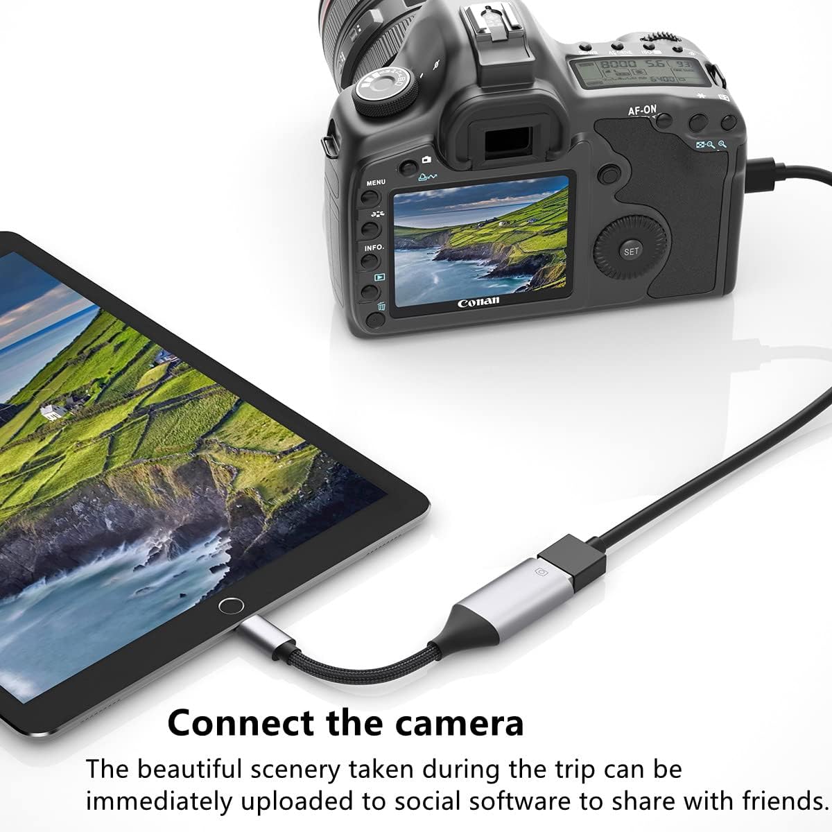 IVSHOWCO Lightning to USB Adapter [Apple MFi Certified], USB Camera Adapter for iPhone, iOS OTG Cable Adapter, Supports Flash Drive, Card Reader, Mouse, Keyboard