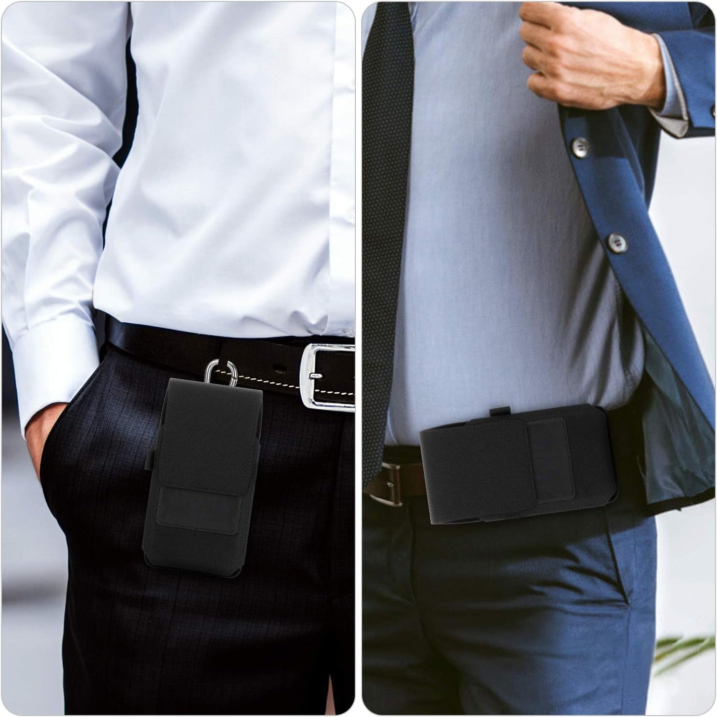 BECPLT Nylon Holster for Galaxy S25 Ultra 5G S24/S23/S22/S21/S20 Ultra Belt Holster Black Cell Phone Holder Belt Clip Holster Case Phone Pouch Belt Pouch Cover