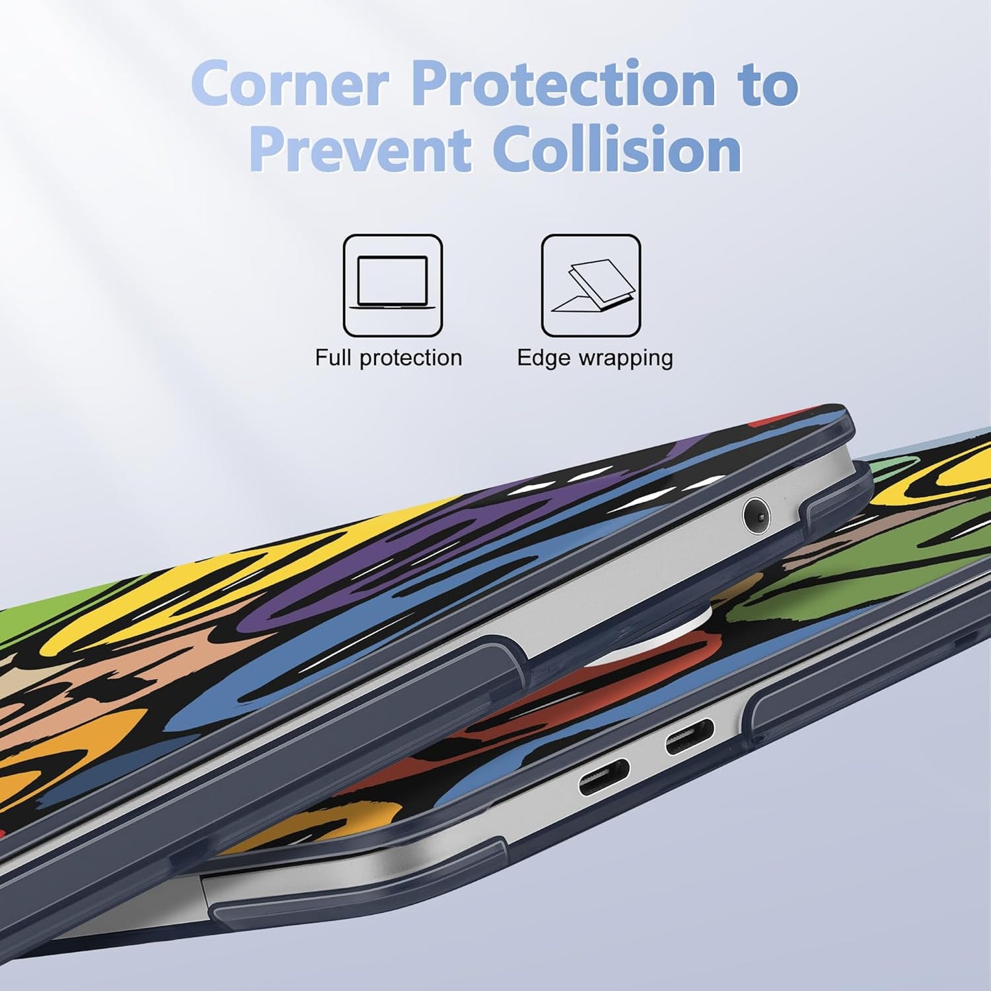 Case for MacBook Pro 13 inch with/Without Touch Bar (2016-2022, M2 A2338 M1 A2289 A2251 A2159 A1989 A1706 A1708), Hard Shell + Keyboard Cover + Dust Plug, Happy Emoji