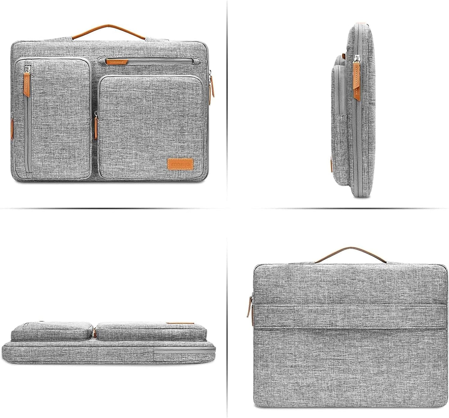 MOSISO 360 Protective Laptop Case 17.3 inch, 17-17.3 inch Laptop Sleeve Compatible with Dell, HP, Lenovo, Asus, Acer, Alienware, Side Open Carrying Case with 4 Zipper Pockets&Handle, Gray