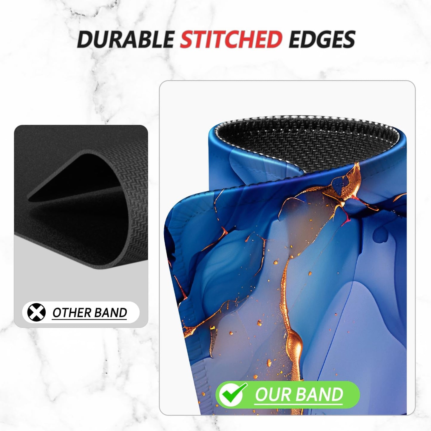 ITNRSIIET Mouse Pad Non-Slip Rubber Base Smooth Surface Stitched Edges Waterproof Durable Compatible with All Mice for Office & Gaming, Desk Accessory, 10.2x8.3x0.12 inch, LiquidGold