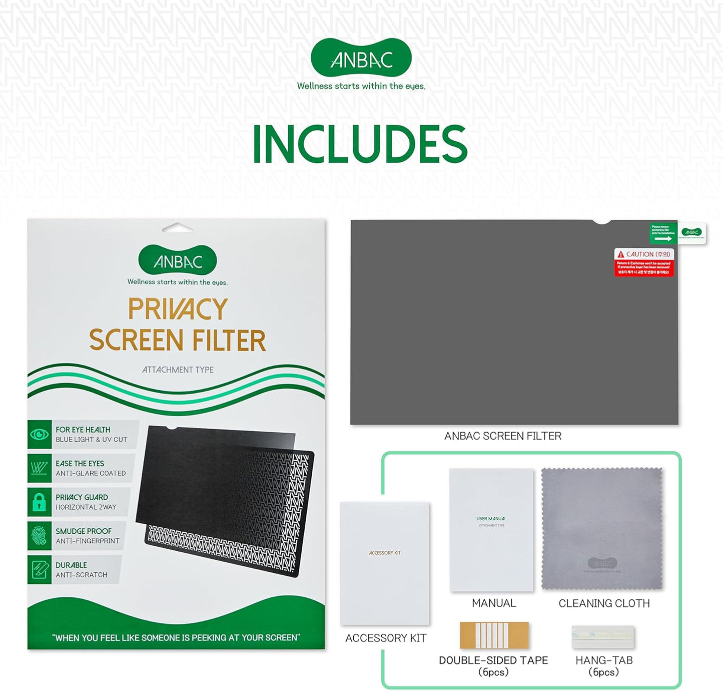 13.3 Inch Laptop Privacy Screen Shield for 16:10 Wide Display - Anti Glare Computer Privacy Screen Cover | Blue Light Blocking Screen Protector | Scratch Resistant UV Filter | Attachment Type