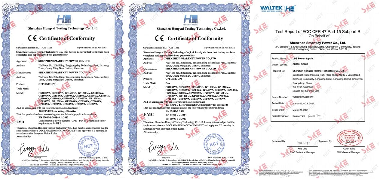 600VA/360W Ups Battery Backup and Surge Protector,Computer Uninterruptible Power Supply Units,SKE Ups Power Supply