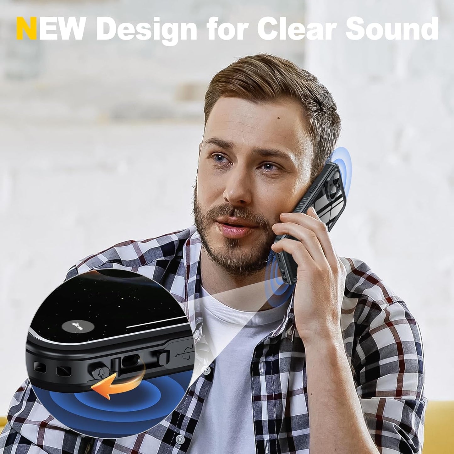 for iPhone 15 Case Waterproof - Built-in Privacy Screen Protector & HD Screen Protector [IP68 Underwater] Shockproof Dustproof Full Body Protection iPhone 15 Phone Case Black