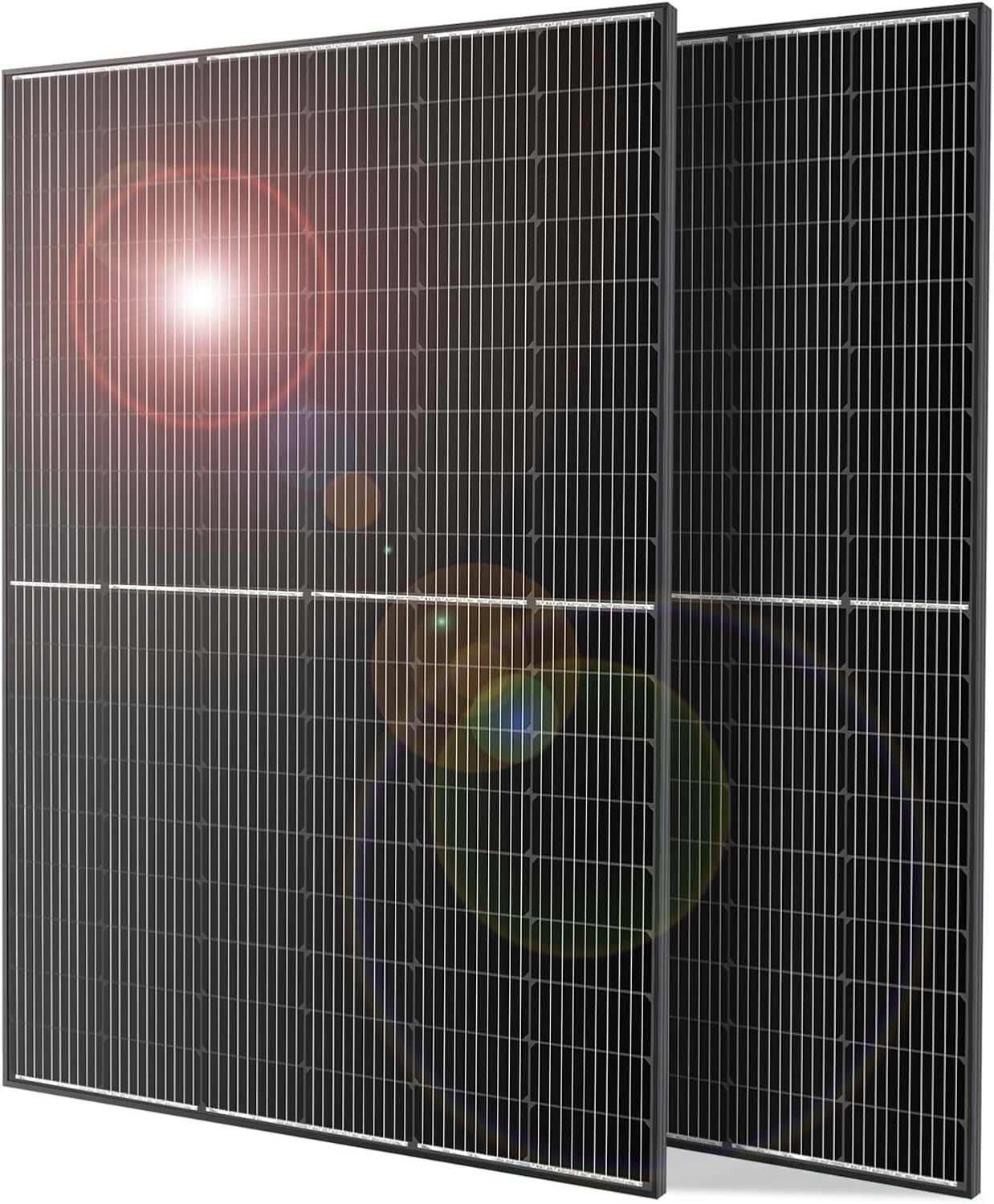 DOKIO 800W (2×400W) Monocrystalline Solar Panels 12/24V, 3 m Leads Each for Yard/Garden - Backyard Shed/Cabin/Patio, Off-Grid 12V Systems, Prefer Parallel for Stable Output, Fewer Connections