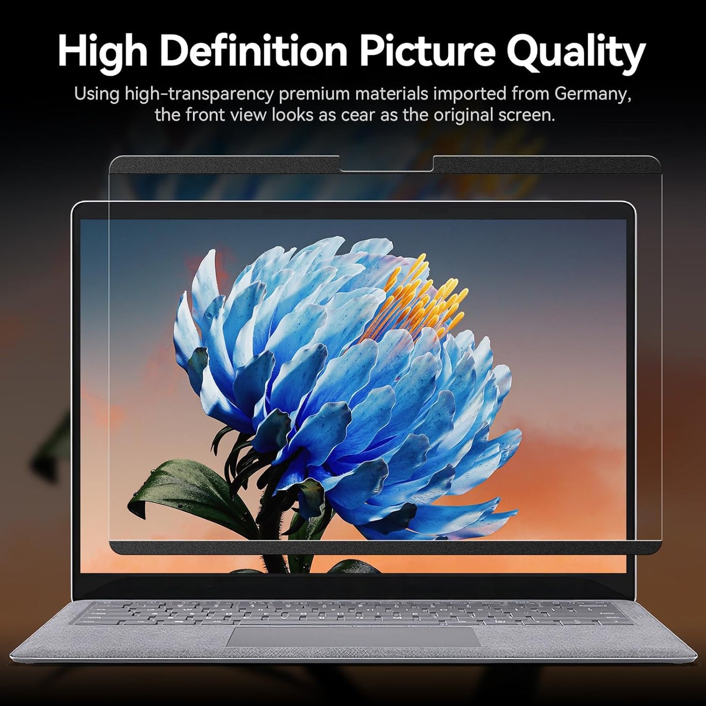 Magnetic Privacy Filter Compatible with Microsoft Surface Pro 10 (2024) / Pro 9 (2022) / Pro 8 (2021) / Pro X (2021, 2019), 13 Inch Removable Anti Spy Glare Blue Light Privacy Screen