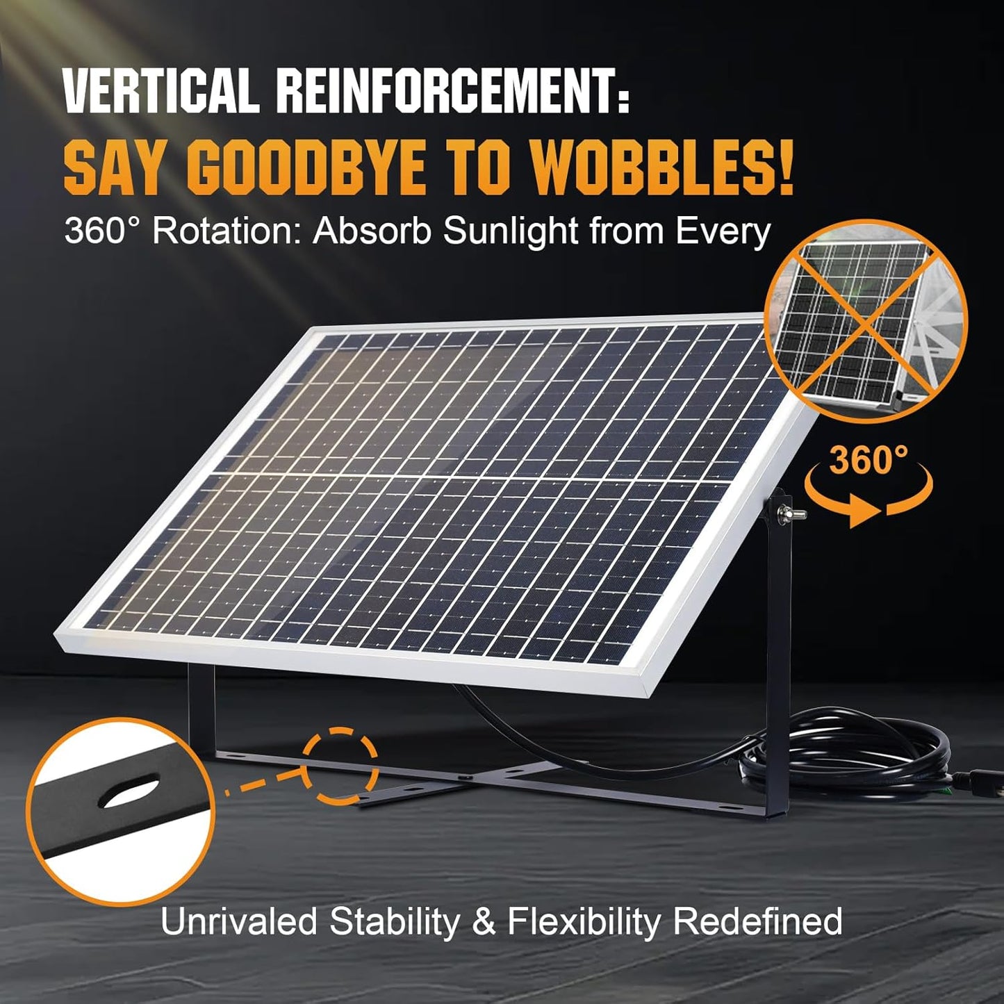 ECO-WORTHY 25W 12V Solar Battery Trickle Charger Maintainer, Waterproof Solar Panel + Adjustable Mount Bracket + Upgrade Charge Controller for 12V Batteries Cars RV Boat Motorcycle Marine