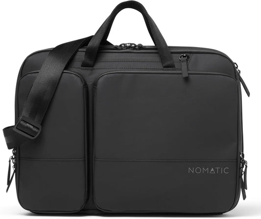NOMATIC Laptop Bag: Slim Messenger Bag with RFID Pocket, Tech Organizer, Water-Resistant Zippers - 11-13.5L Expansion Design & Laptop Compartment for Work, Travel, or Daily Commute