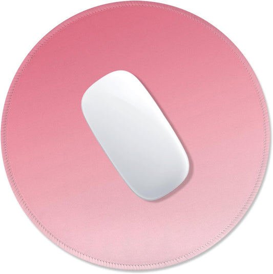 ITNRSIIET Mouse Pad Non-Slip Rubber Base Smooth Surface Stitched Edges Waterproof Durable Compatible with All Mice for Office & Gaming, Desk Accessory, Diameter 8.7 inch, Rose Gradient