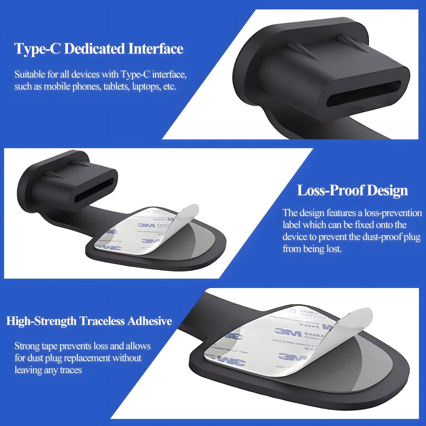 10 PCS USB Type C Anti Dust Plugs Cover, C-Type Port Dust Plug, Anti-Lost USB C Charging Port Dust Covers Protectors for 15 16 Plus Pro Max, Samsung, with Digital Product Cleaning Kit