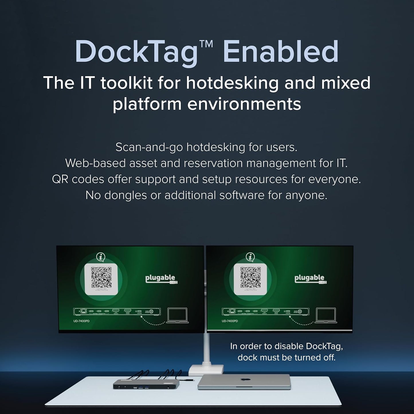 Plugable USB C Docking Station 5 Monitors, 140W DisplayLink Dock Connects up to Five 4K Displays for MacBook Windows Thunderbolt 4 Laptops, 2x HDMI, 3x USBC 2.5Gbps Ethernet, Driver Required UD-7400PD