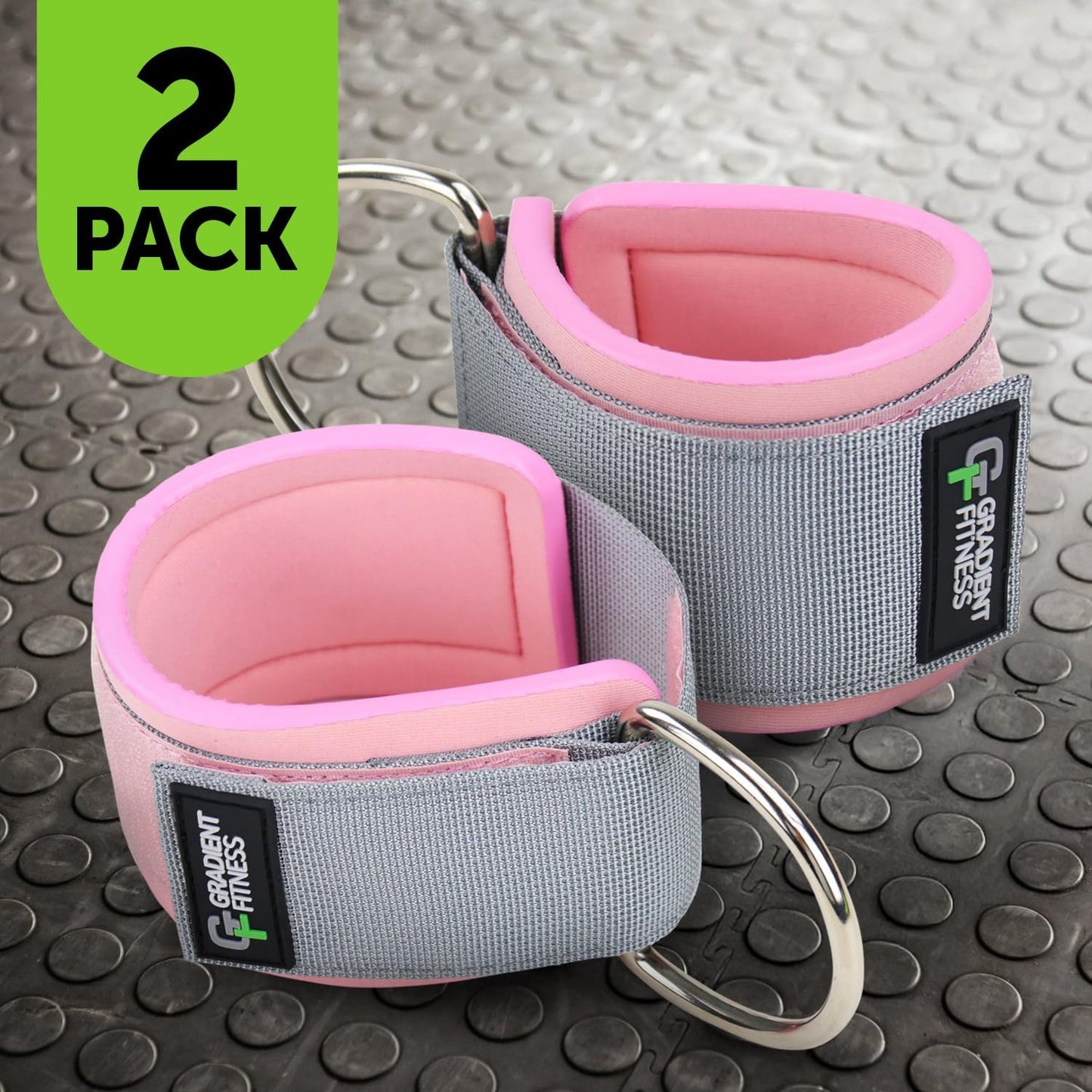 Gradient Fitness Ankle Straps (2 Pack) | Ankle Strap for Cable Machine, Ankle Bands for Working Out, Cable Ankle Strap