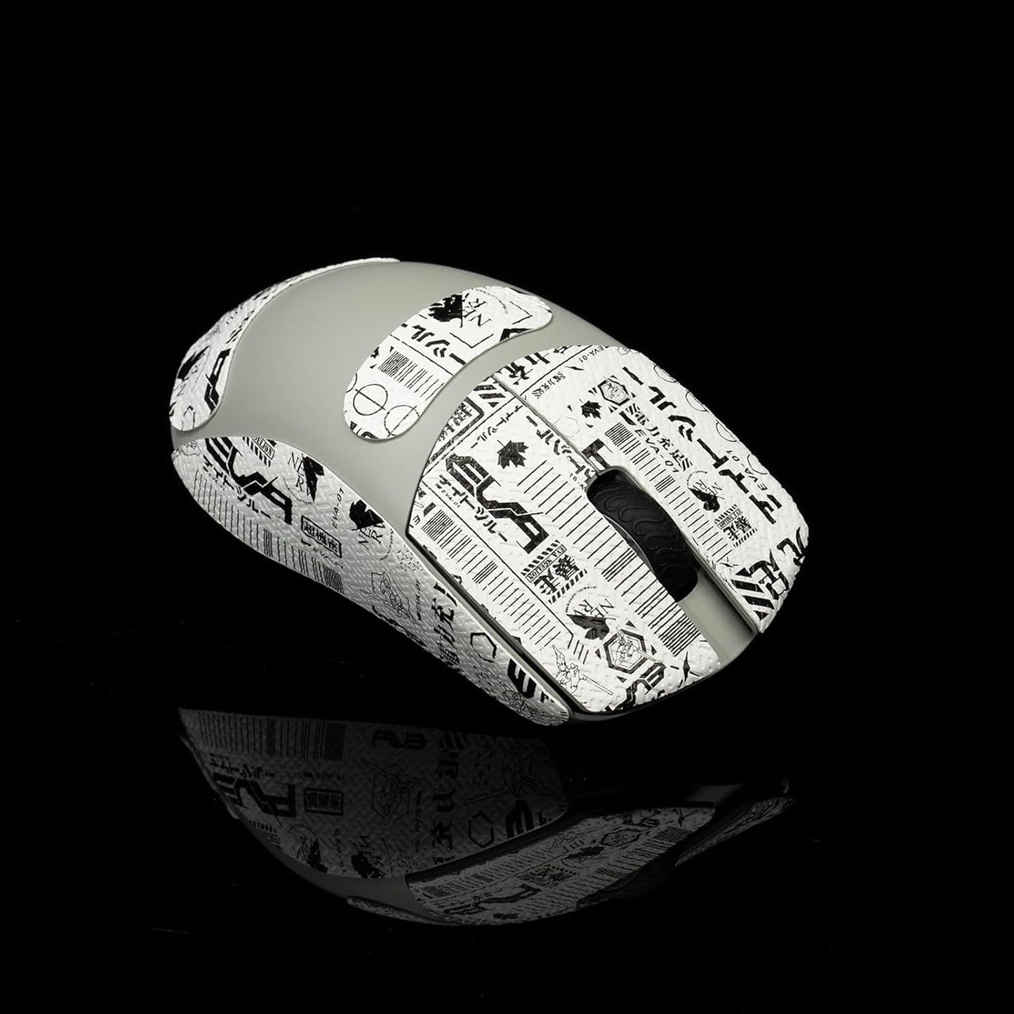 Grip Tape for Lamzu Atlantis Maya - Anti-Slip,Enhanced Control, Sweat Resistance,Improves FPS Gaming Grip & Mouse Protection [Pre-Cut] Printsteam Black White 0.5mm