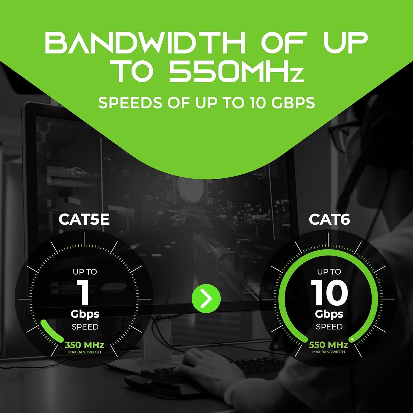 GearIT Cat 6 Ethernet Cable (16-Pack 7 Feet) Cat6 Network Patch, 10Gbps, RJ45, Snagless Cord, Gold-Plated Connectors, Internet for PC, TV, Tablet, Router, Printer, Servers, IT Data Center - Blue