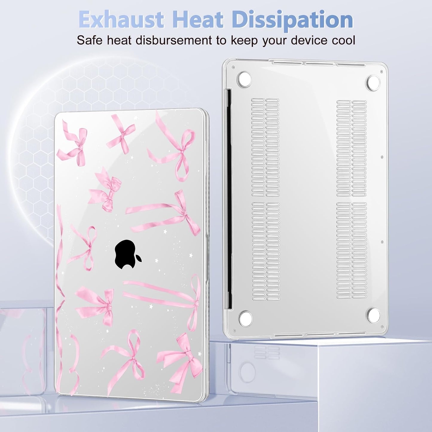 for MacBook Pro 16 inch Case 2019 2020 Release Model A2141, Plastic Hard Shell Cover with Keyboard Cover & Screen Protector for MacBook Pro 16 inch with Touch Bar & Touch ID, Bowknot