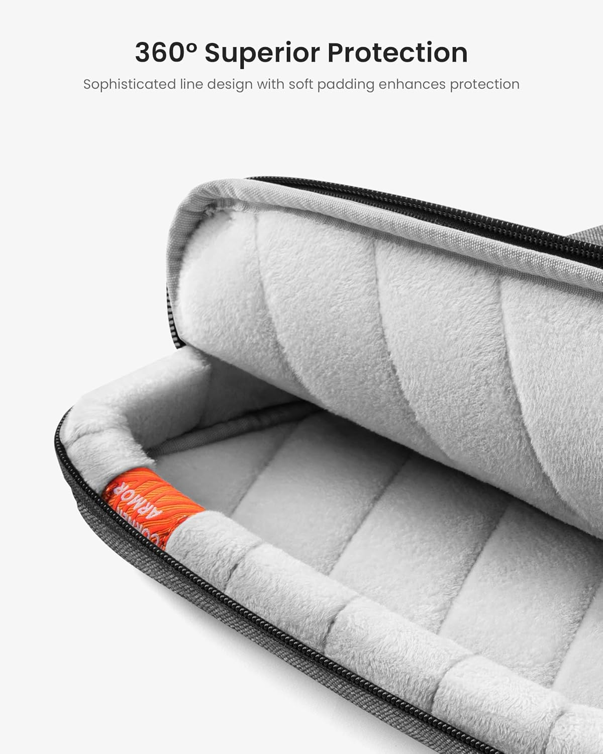 tomtoc 360 Protective Laptop Sleeve for 15-inch New MacBook Air M3/A3114 M2/A2941 2024-2023, 15 Inch Surface Laptop 6/5, Dell XPS 15 Plus, MacBook Pro (A1990 A1707), Water-resistant Accessory Bag Case