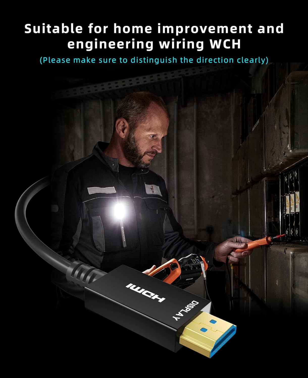 8K HDMI Fiber Optic Cable 50ft, 4K120 8K@60Hz HDMI 2.1 Cable, 48Gbps Ultra High Speed Slim HDMI Optical Audio Cable HDMI Cord, eARC HDR10 HDCP 2.2 Compatible with PS5 Xbox TV Projector