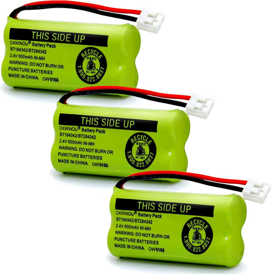 2.4v BT184342 BT284342 BT18433 BT28433 BT183348 BT283348 BT-1011 Replacement Battery Compatible with Phone CS6209 CS6219 CS6229 DS6151 89-1330-01-00 CPH-515D(3-Pack)