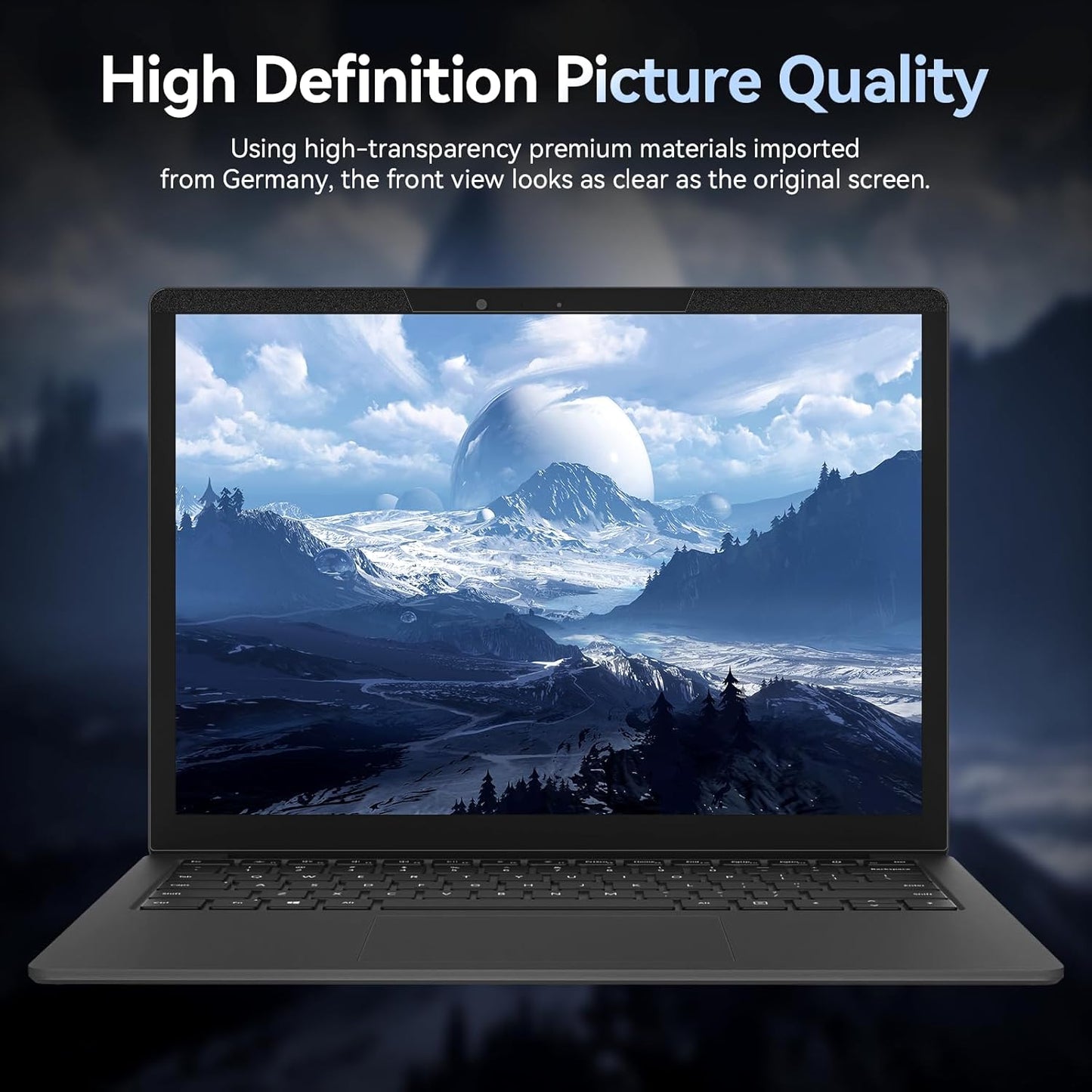 Magnetic 13.3 Inch Laptop Privacy Screen for 16:9 Computer Monitor, Removable Anti Glare Blue Light Filter Protector, 13 In Privacy Shield Compatible with Lenovo Hp Dell Acer Asus Thinkpad Envy Xps