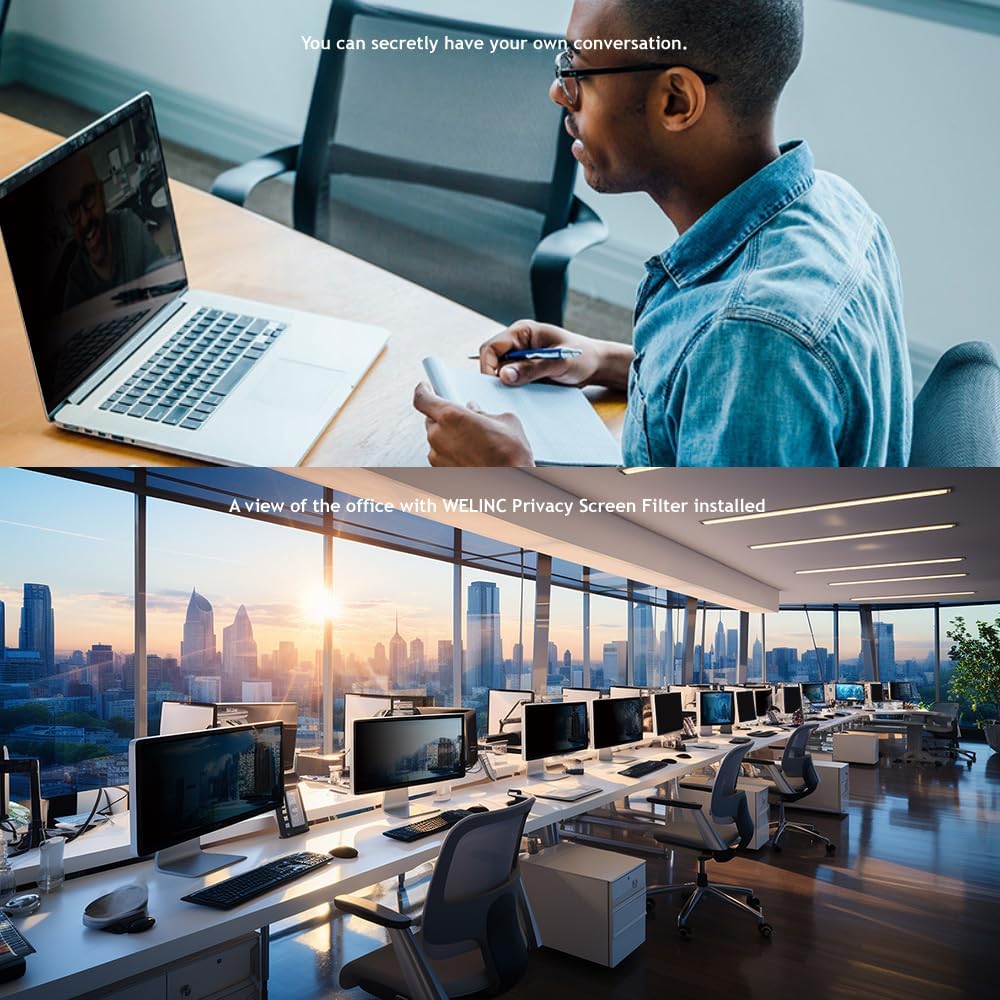 27 Inch - 16:9 Aspect Ratio - Computer Privacy Screen Filter for iMac Monitor - Anti-Glare - Anti-Scratch Protector Film - Please Check iMac or Others