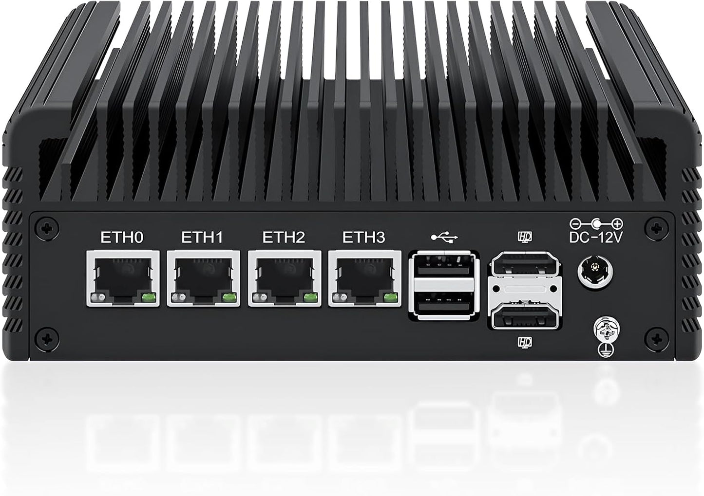 Firewall Micro Appliance Core N150,4xi226-V 2.5G Fanless Mini PC,DDR5,2*NVMe 2*SATA,6*USB,2*HDMI,Type-C,DP,Firewall Mini PC NAS Server