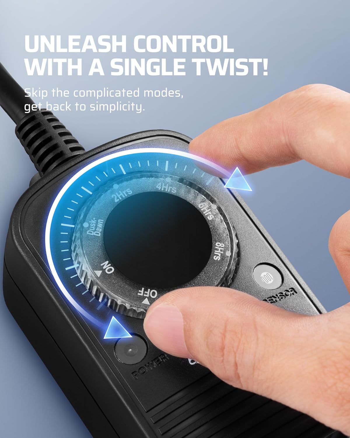 DEWENWILS Outdoor Timer for Lights, Dusk to Dawn Sensor for Electrical Outlet, Weatherproof Light Timer for Christmas, Halloween, 10A, 1/2 HP, UL Listed, 2 Pack