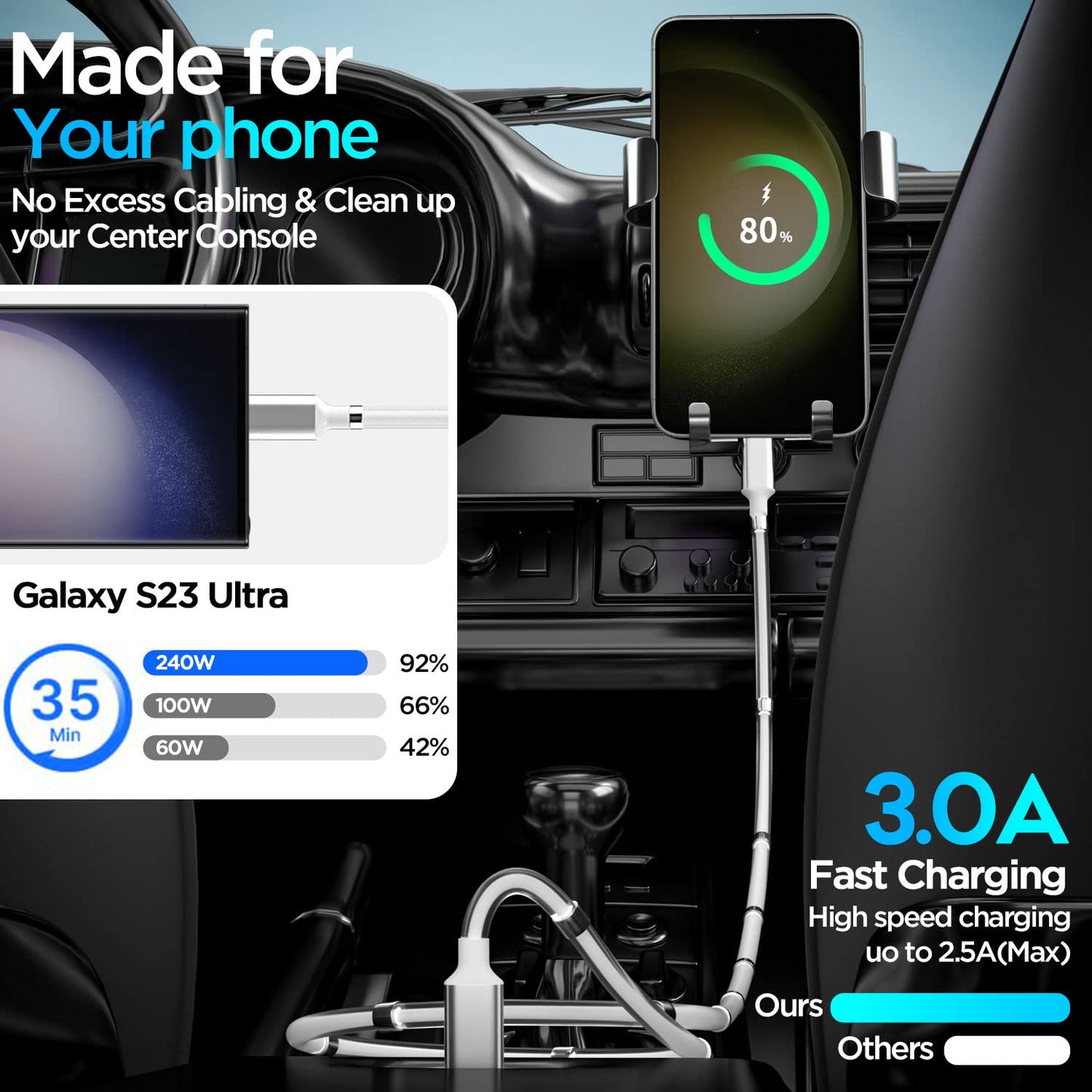 AICase Magnetic Charging Cable, Type C to Type C (3.3 FT) Super Organized Charging Magnetic Absorption Nano Data Cable for Samsung S23/S22/S21/S20 Ultra, MacBook Pro/Air, iPad Pro 12.9 11 Air Mini