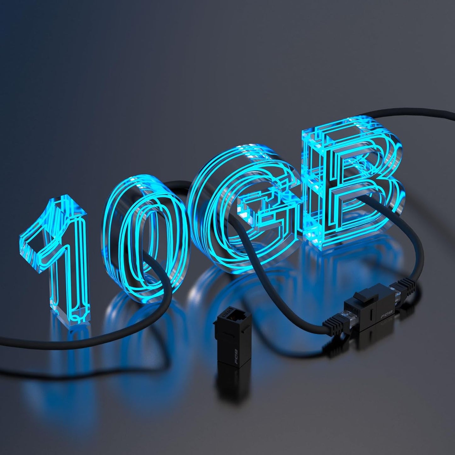 FGB 10 Gbps CAT6A RJ45 Keystone Coupler 25-Pack, CAT6A Keystone Jack, Ethernet Coupler Female to Female UTP for Cat6a/Cat6/Cat5e/Cat5, Black