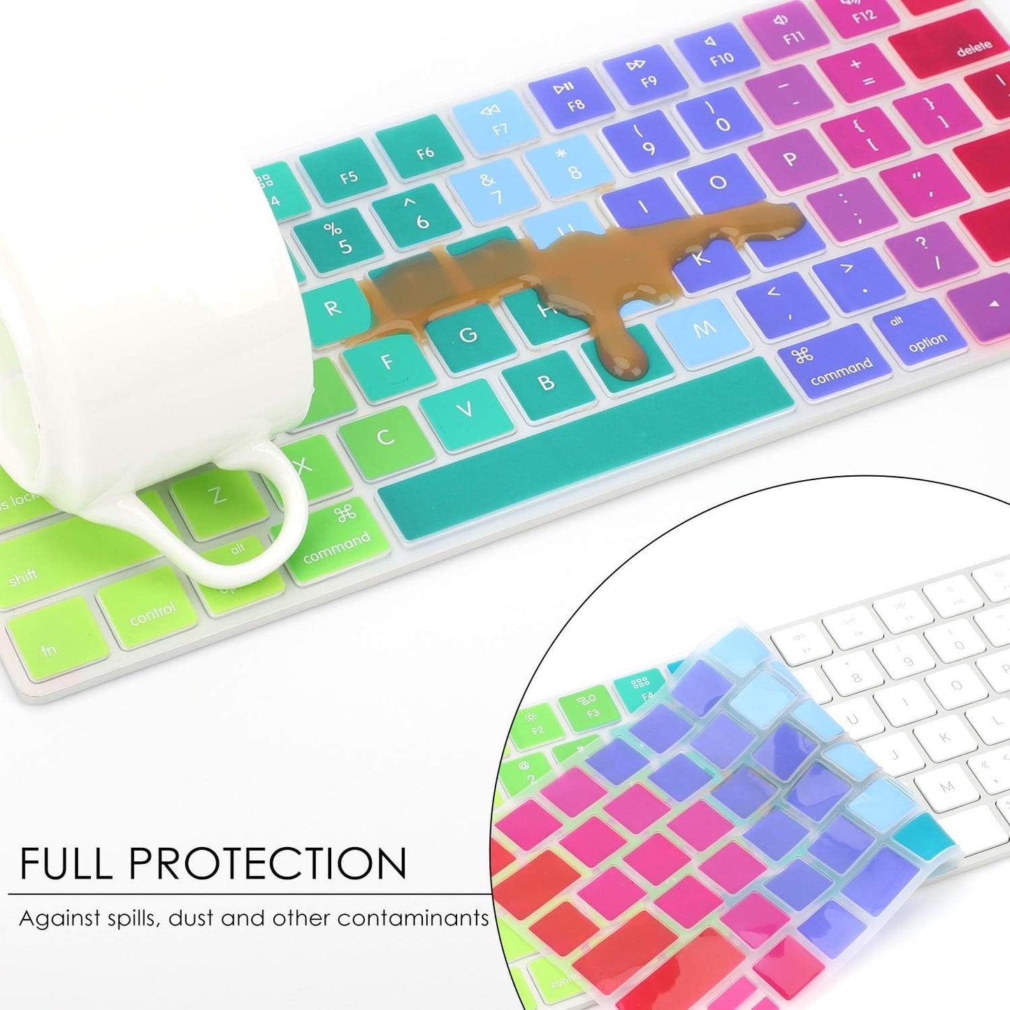 Allinside Rainbow Cover for Apple Magic Keyboard (MLA22LL/A) with US Layout
