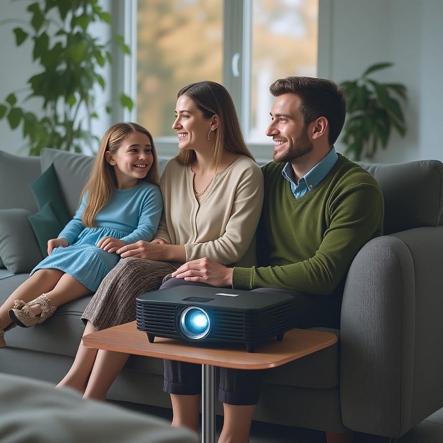 Adjustable Floor Laptop Stand, Height Adjustable Laptop Desk up to 37.8", Multifunctional Side Table for Sofa, Bedside, and Office with Sturdy Metal Base & Wooden Top