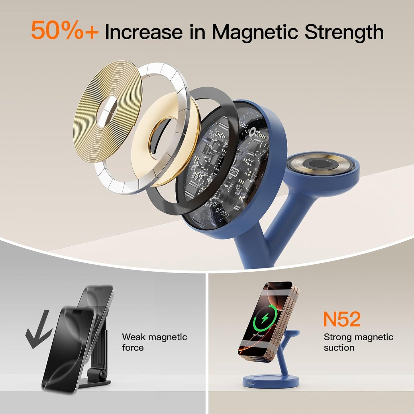 2025 3 in 1 Charging Station for Apple iPhone AirPods Watch with Mag-Safe Charger Wireless Charger Stand for iPhone 16 15 14 13 12 Series AirPods iWatch Series - Gifts for Wife & Husband