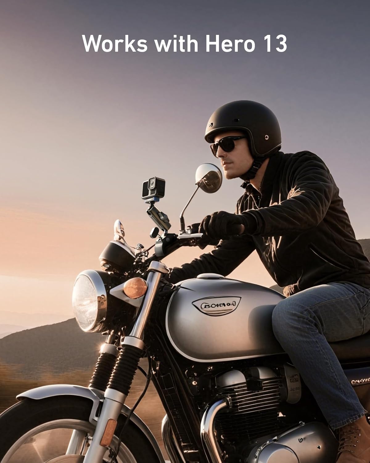 TELESIN Super Clamp Mount | Bike Handlebar Mount for Hero 13 | Power Suction Magnetic Design | 360° Rotation Ball Head | Fits 9-38mm Handlebar for Bike/Bicycle/Motorcycle