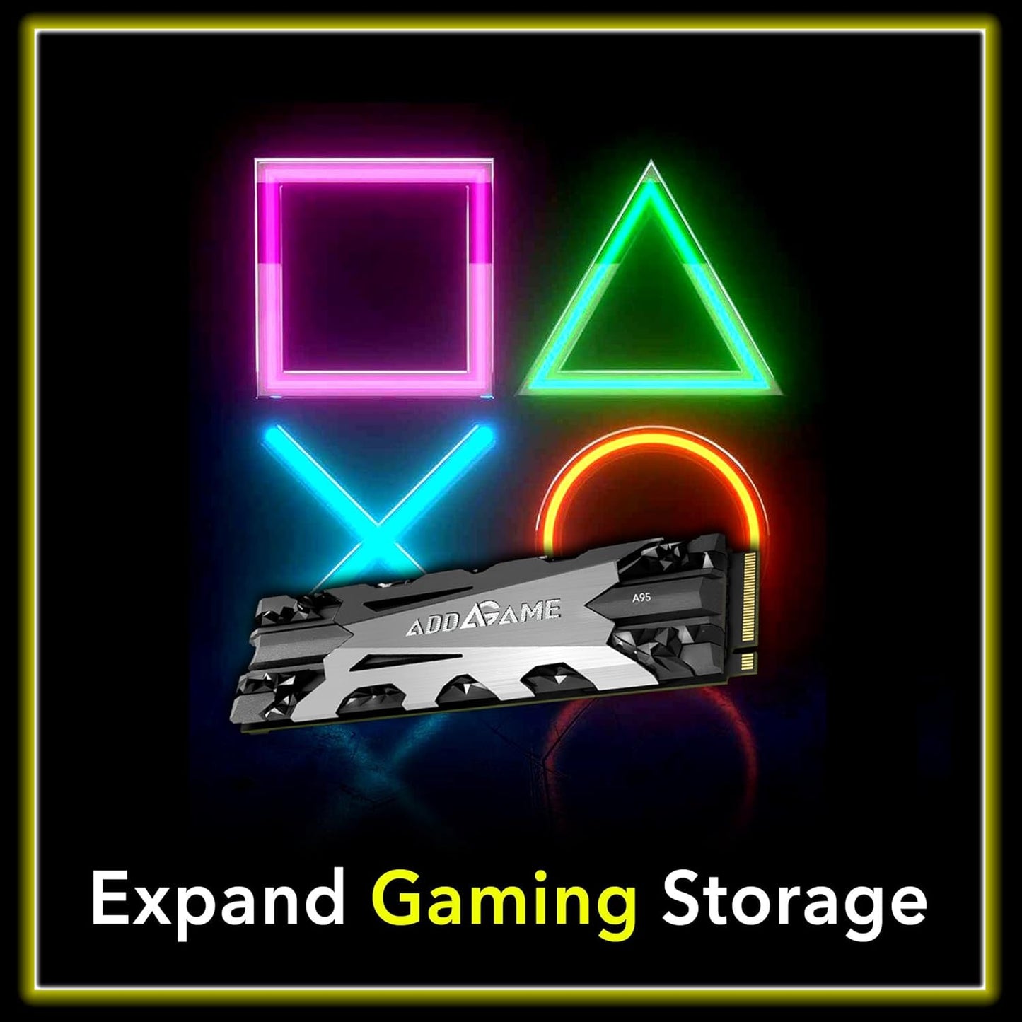 Addlink A95 8TB M.2 SSD Storage Expansion for PS5 Consoles with Heatsink, up to 7000 MB/s, Internal Gaming SSD -2280 PCIe NVMe Gen4X4 3D TLC with Dram NAND SSD Made in Taiwan