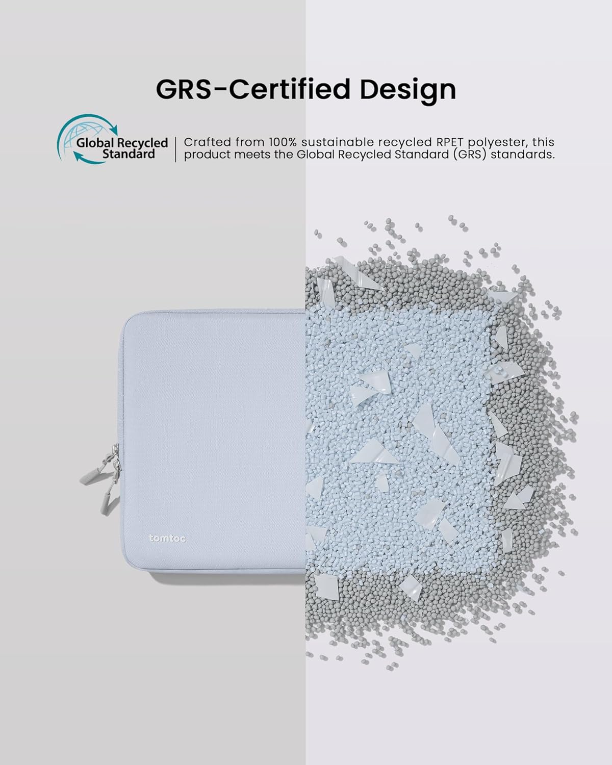 tomtoc 360° Protective Laptop Sleeve for 13-inch New MacBook Air M4/A3240 2025, M3/A3113, M2/A2681 M1/A2337 A2179 A1932, 13-inch MacBook Pro M2/A2686 M1/A2338, Water-Resistant Computer Case Bag