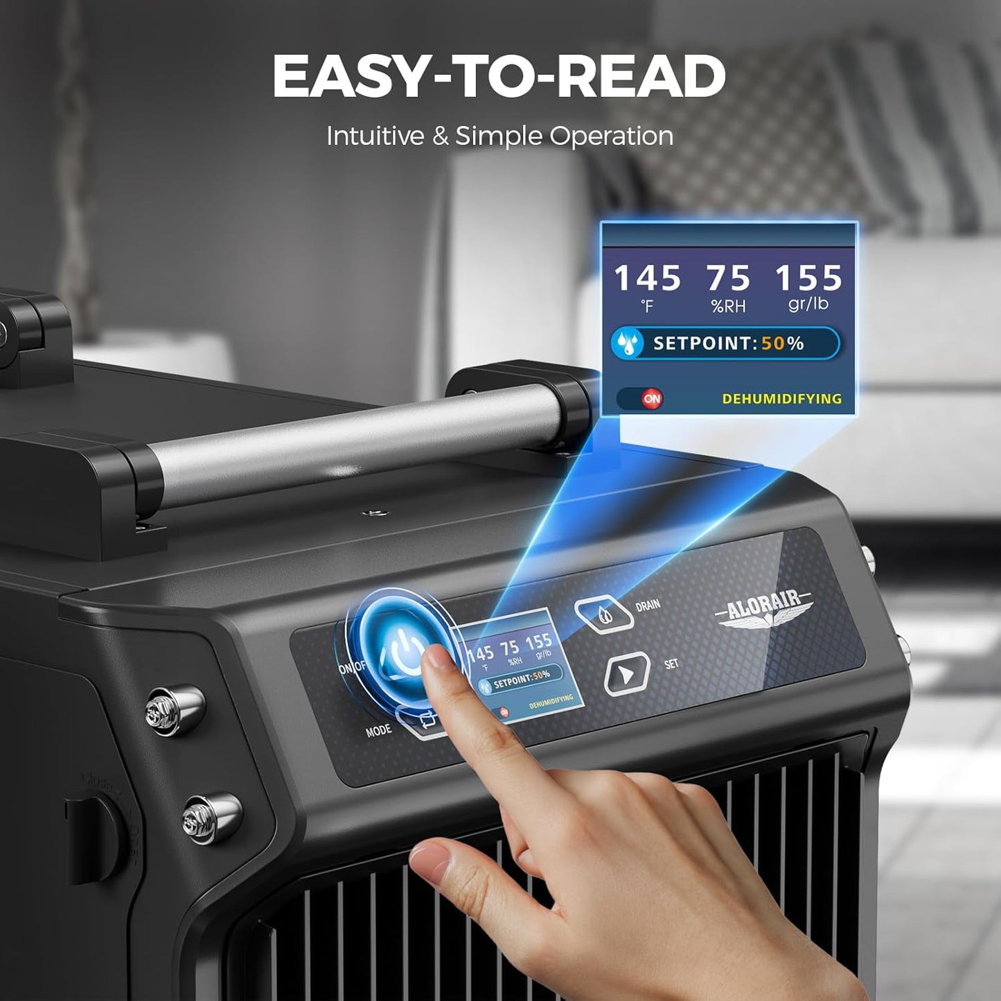 ALORAIR 145 Pint Crawl Spaces Dehumidifier with Pump and Drain Hose, Auto Defrost for Crawlspaces, Commercial, Basements, and Large Rooms up to 1800 Sq.Ft