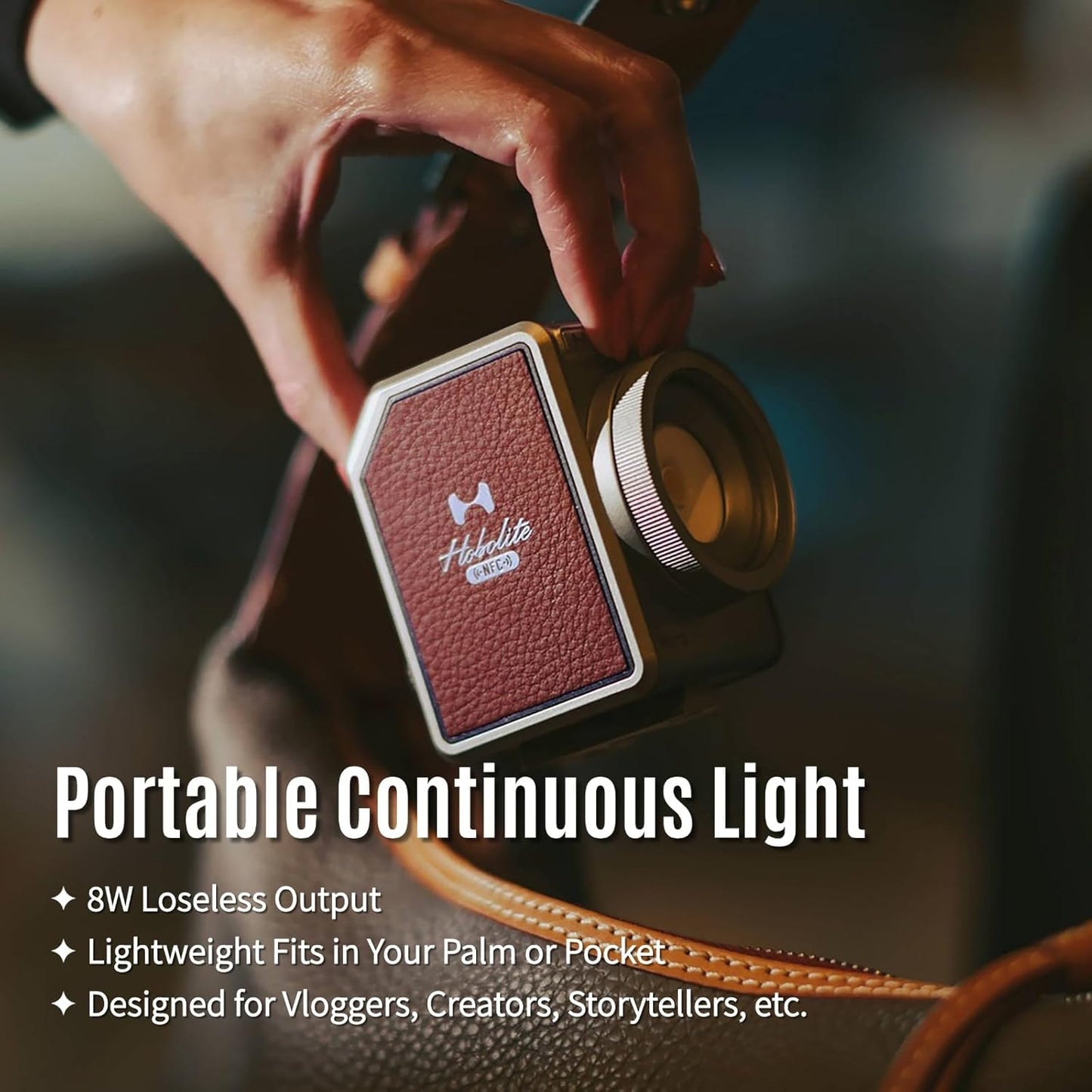 Harlowe Micro Portable Led Light for Camera 8W Bi-Color 2700K-6500K CRI/TLCI 96+ Small Camera Lighting Kit Mini Cube Fill Light for Photography and Video Recording Micro Creator Kit