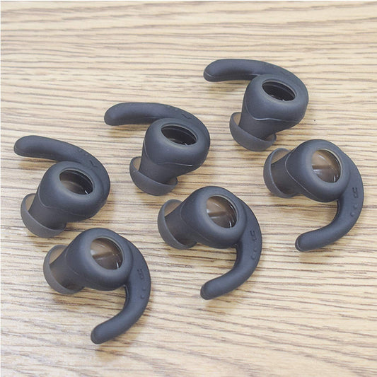 3 Pairs (S M L) Silicone Eargel Replacement Earbuds Eartips Compatible for Synchros Reflect BT Sports Wireless in-Ear Earphones (Dark-Grey)