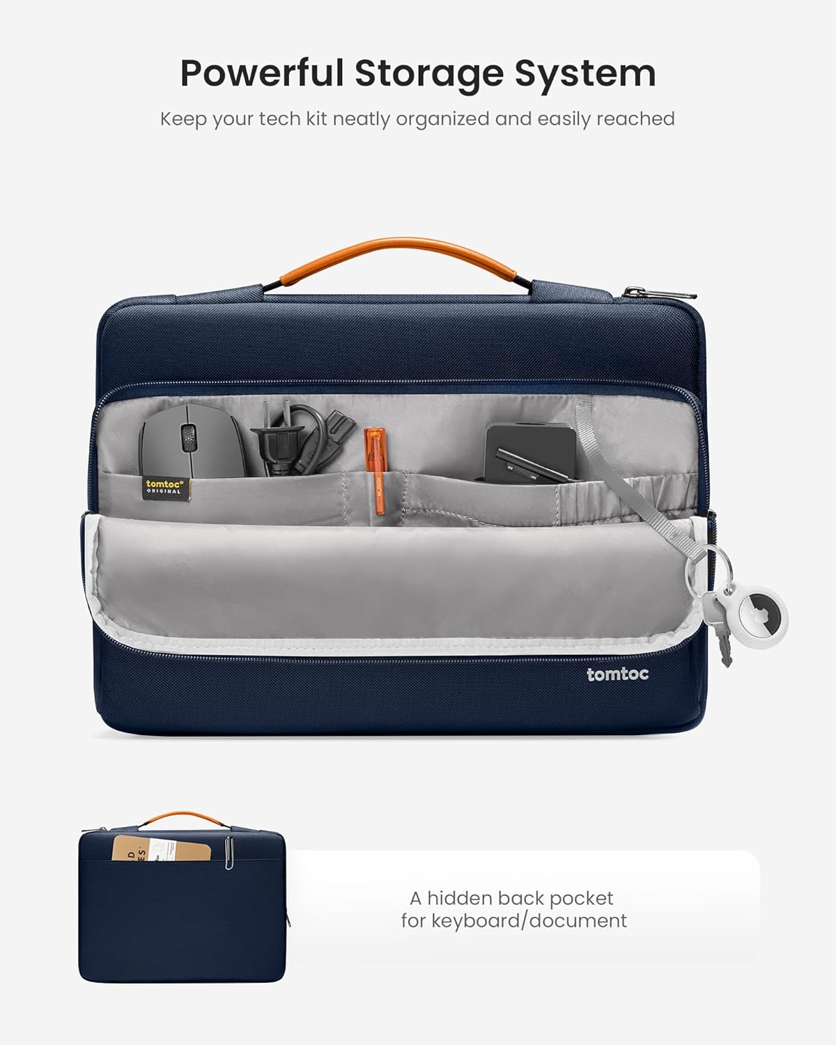 tomtoc 360 Protective Laptop Sleeve for 13.5-14.4 Inch Microsoft New Surface Laptop Studio/5/4/3/2/1, Surface Book 3/2/1, Water-Resistant Shockproof Notebook Accessory Carrying Case Bag, Blue