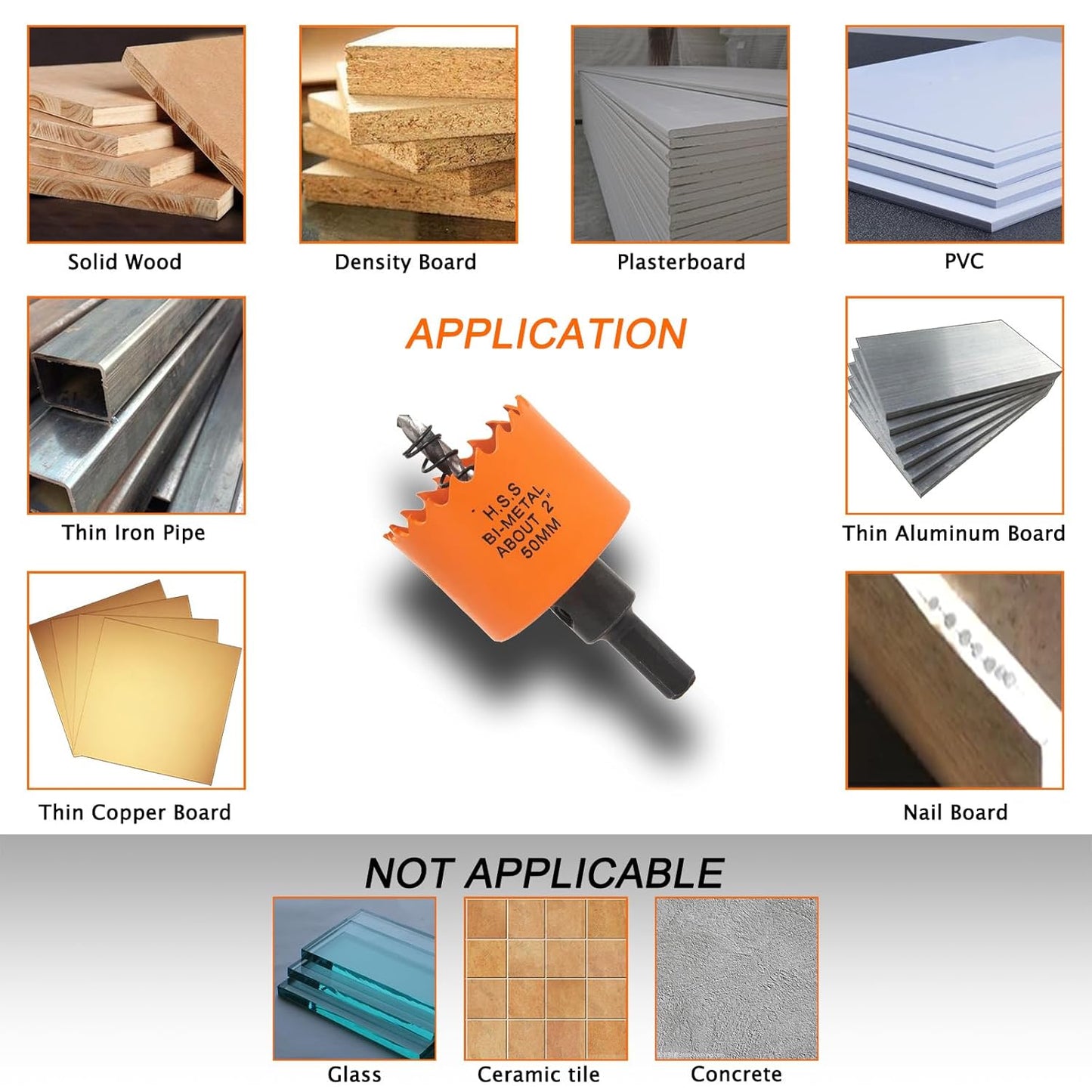 Desk Grommet 2 inch with Hole Saw, Desk Cord Hole Cover Grommet for Cables, 8 PCS, White