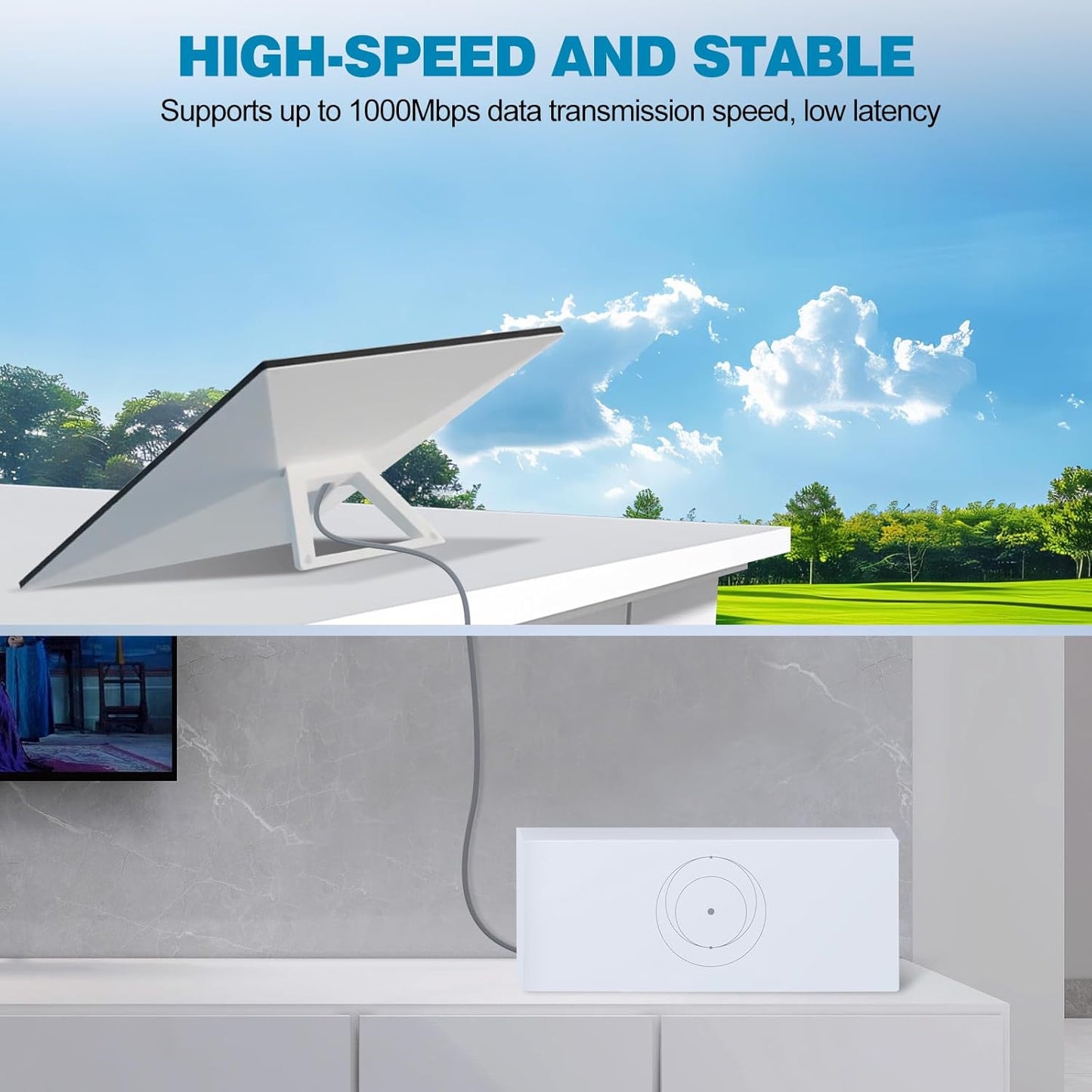 32.8FT Starlink-Cable Gen 3,Replacement-Ethernet-Cable, Satellite Internet Accessories & Extension-Cable for Star Link V3 Dish and Router