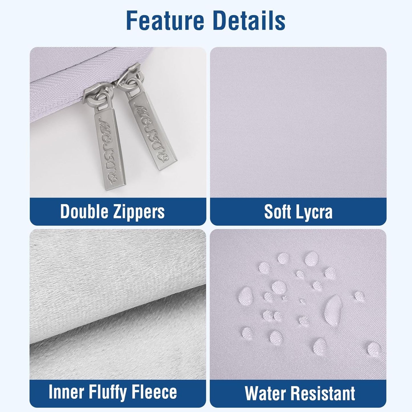 MOSISO Laptop Case 13.3 inch, 13-13.3 inch Laptop Sleeve Bag Compatible with MacBook Air/Pro 13/Pro 14 M5 M4 M3 M2 M1, HP Dell ASUS Lenovo, Neoprene Computer Sleeve Bag with Small Case, Dusty Lilac