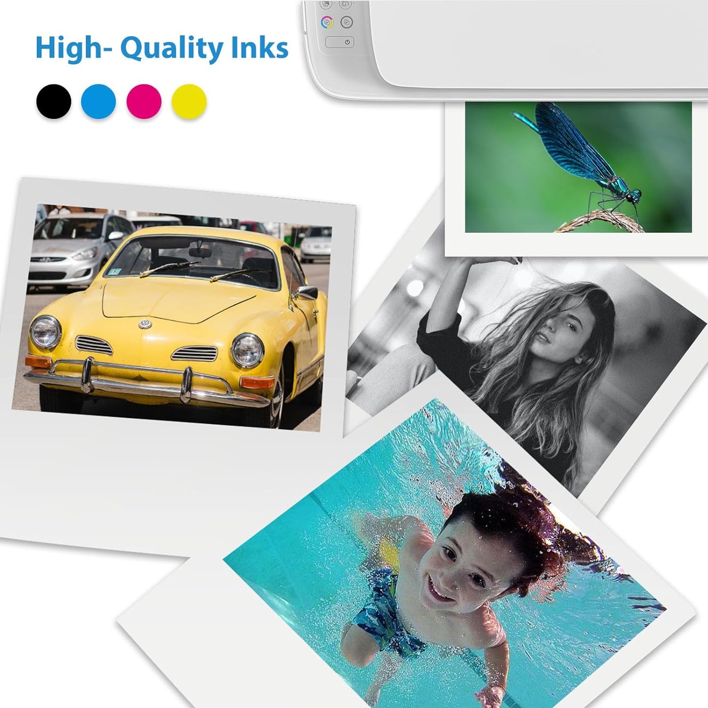 63XL Ink Cartridges Replacement for HP 63 XL Black Color Combo Pack for HP63 HP63XL for 4650 3830 5255 4520 5258 3630 4652 4655 5200 4512 3632 5252 2132 1112 3631 2130 4510 3634 3833 Printer