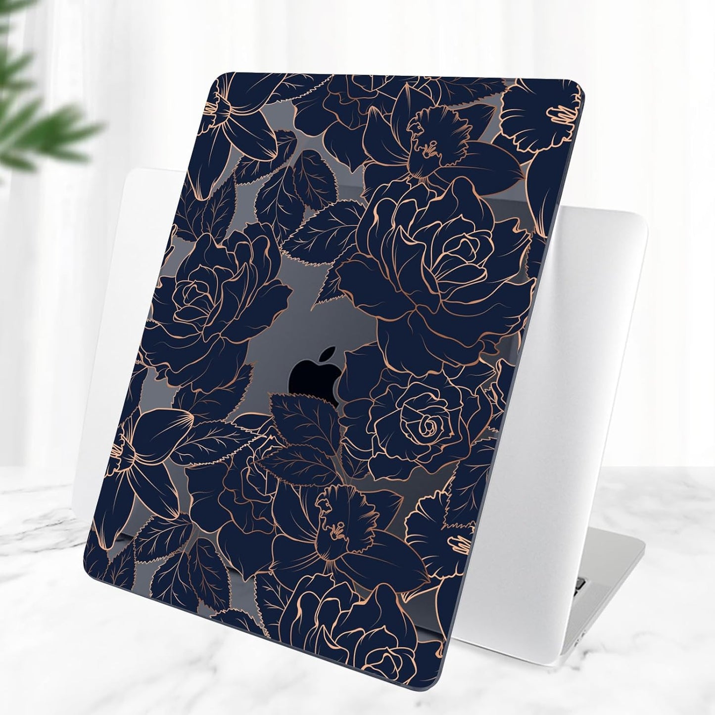 TWOLSKOO Compatible with MacBook Pro 13 inch Case 2023-2016 A2338 M2/M1 A2251 A2289 A2159 A1989 A1706, Plastic Hard Shell Cover & Keyboard Skin & Screen Protector, Elegant Roses