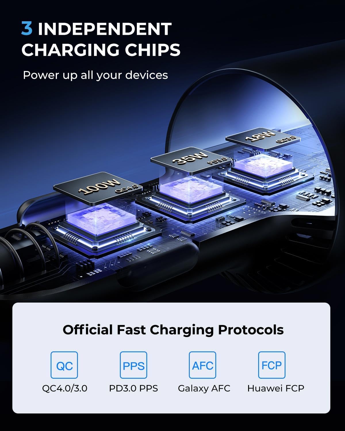 JOYROOM 120W Super Fast Car Charger USB C, 3-Port PD100W+PD35W Car Charger for iPhone 16 with USBC Cable, Type C Fast Charging Adapter for iPhone 16e/15 Pro Max, Samsung Galaxy S25 S24, iPad, Laptop