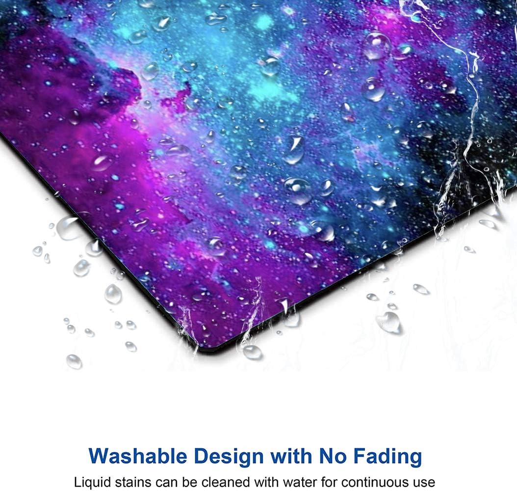 Gaming Mouse Pad,Blue Purple Galaxy Nebula Universe Space Non-Slip Rubber Base Mouse Pads For Computers Laptop Office, 9.5X7.9X0.12 Inch(240Mm X 200Mm X 3Mm)