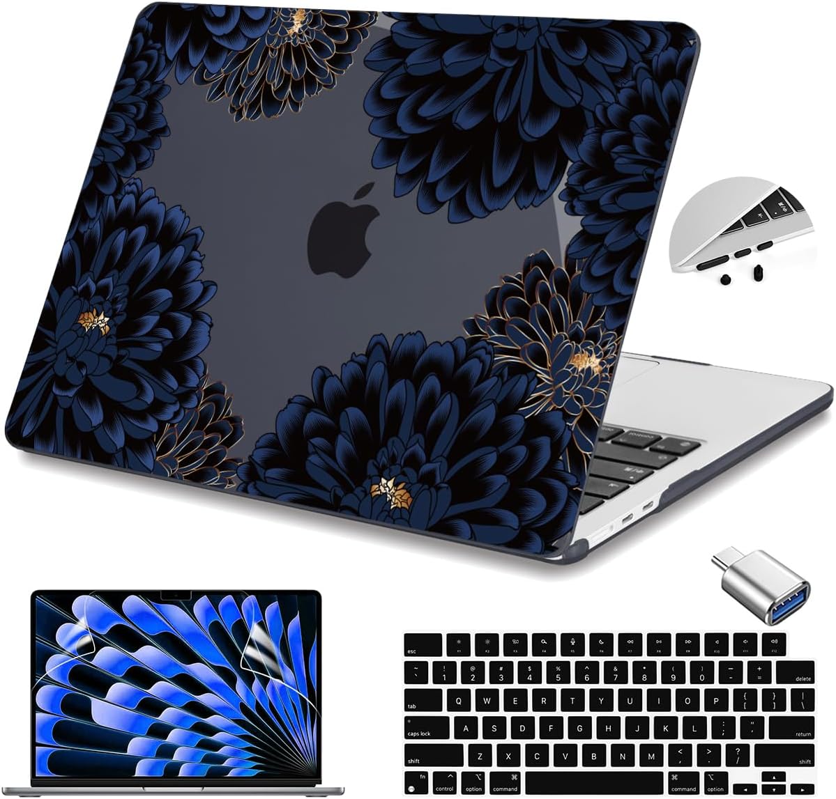 【CASE for MacBook Air 15 INCH】 - Only Compatible with M3 M2 MacBook Air 15 inch 2023 2024 Release with Liquid Retina Display & Touch ID, Model: A3114/A2941.